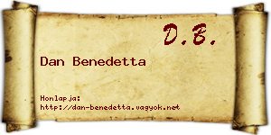 Dan Benedetta névjegykártya